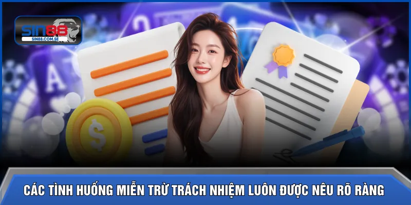 Các tình huống miễn trừ trách nhiệm luôn được nêu rõ ràng